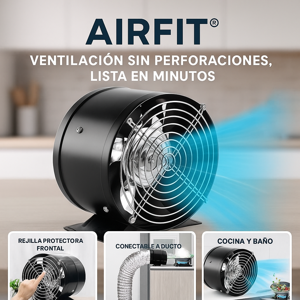 AIRFIT® VENTILACIÓN SIN PERFORACIONES, LISTA EN MINUTOS