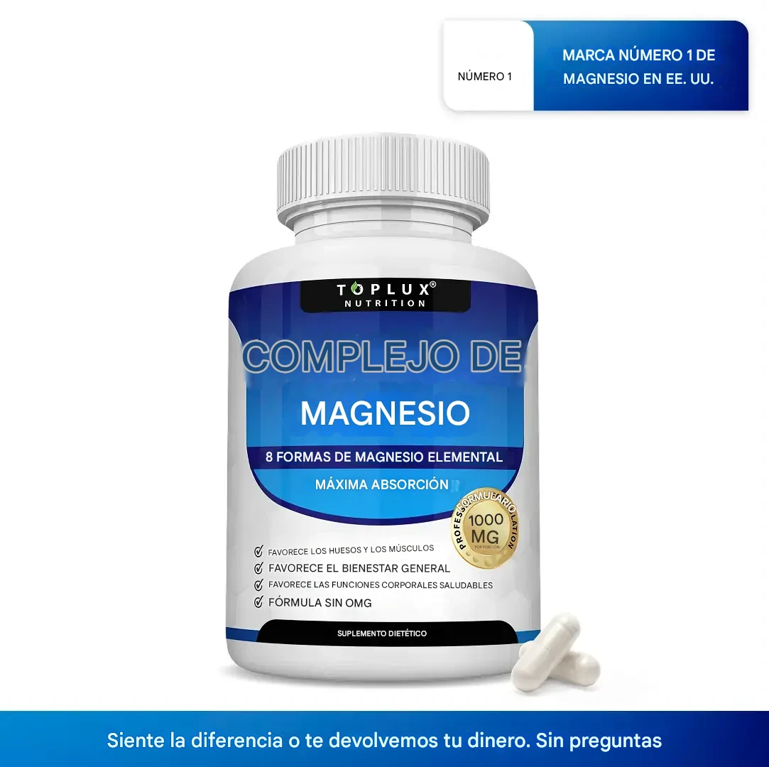 Bienestar total con magnesio puro y alta absorción